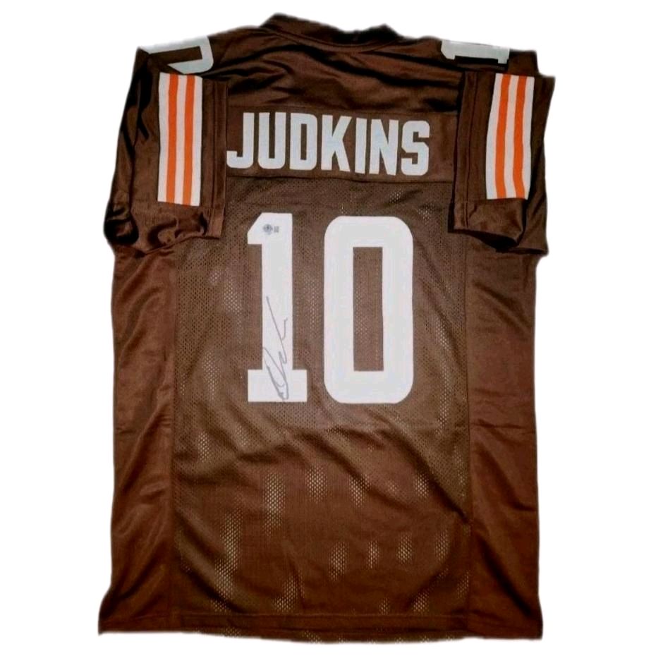 Quinshon Judkins Autographed Cleveland Browns Pro Style Fully Stitched Custom Jersey (JSA Certified)