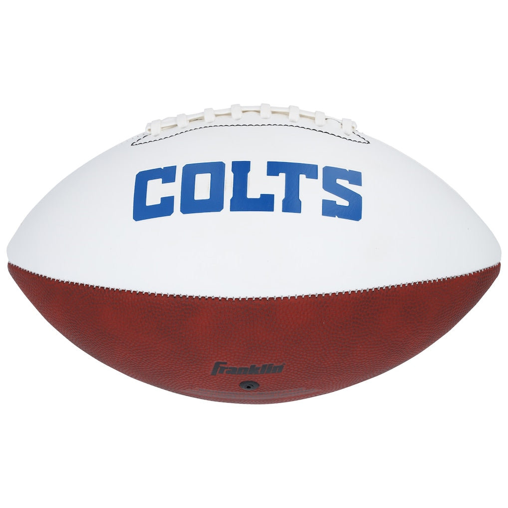 Adonai Mitchell Autographed Indianapolis Colts Franklin White Panel Football Fanatics Authenticated