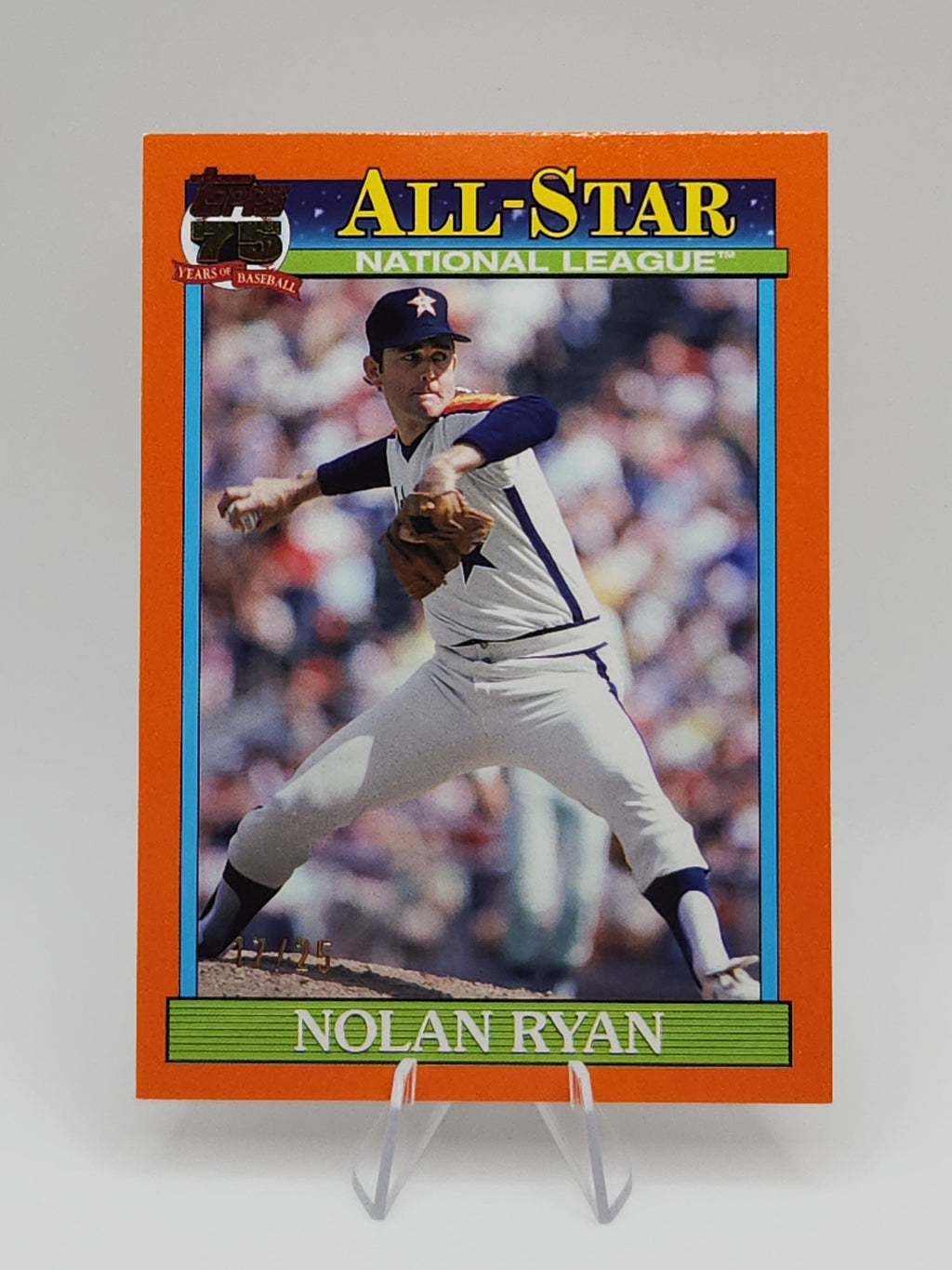 Nolan Ryan Astros - 2026 Topps 75th Anniver. Baseball Orange AllStar 17 of 25 Card