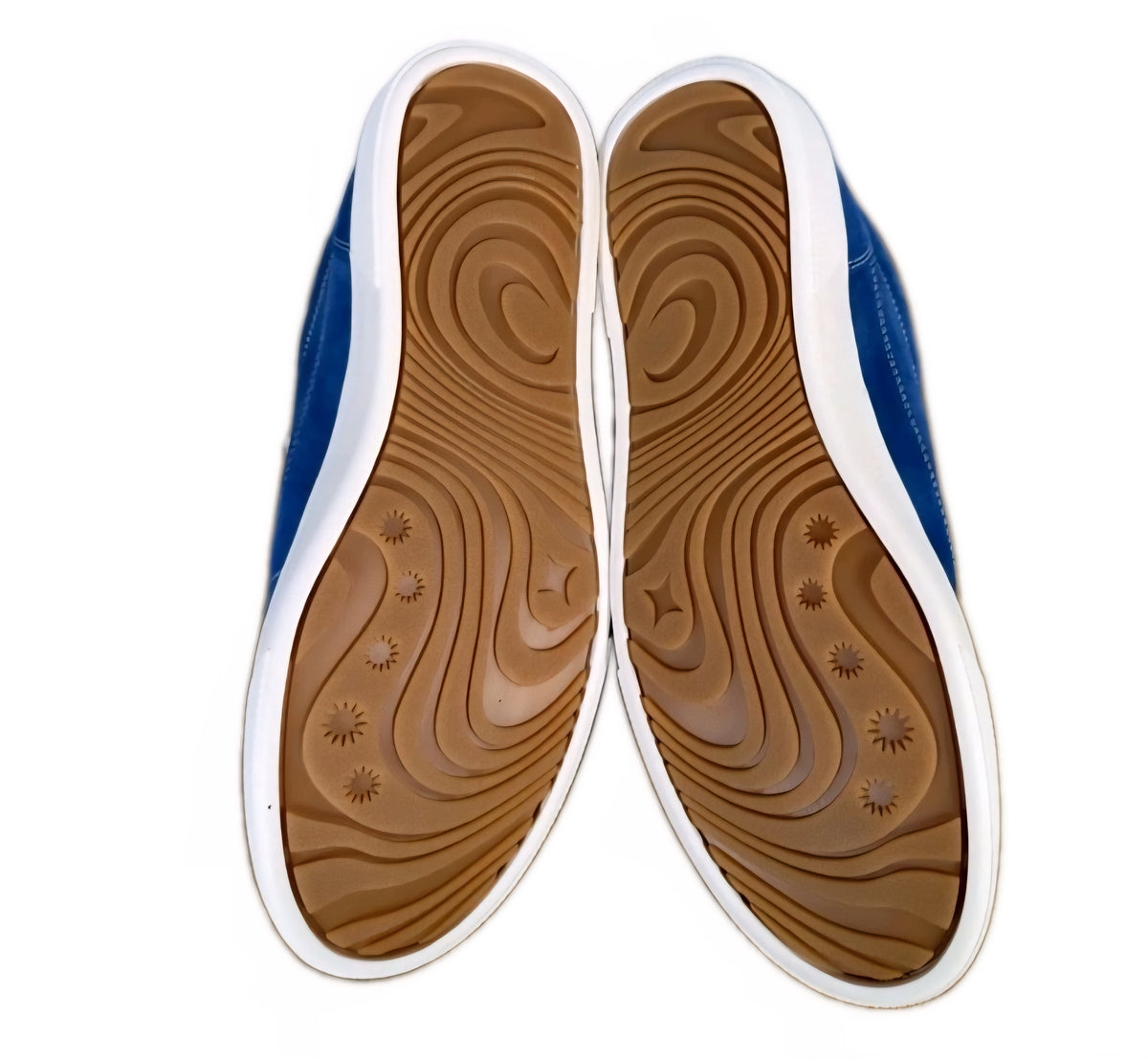 Lazo Women's Hypernova Sneaker Blue Suede Colorway On White Laces and Rubber Sole