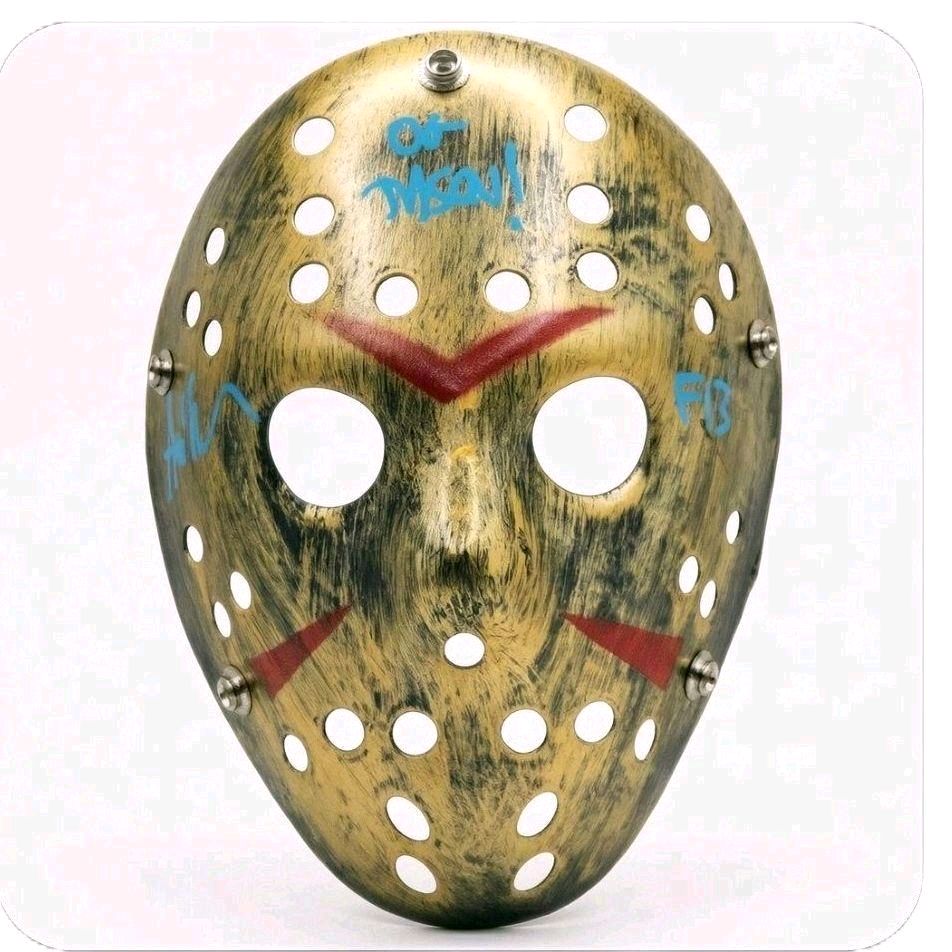 Friday The 13th Movie Jason Classic Hockey Mask Autographed / Inscribed "OG Jason! F13" By The Original Actor & Movie Icon Ari Lehman (Beckett)