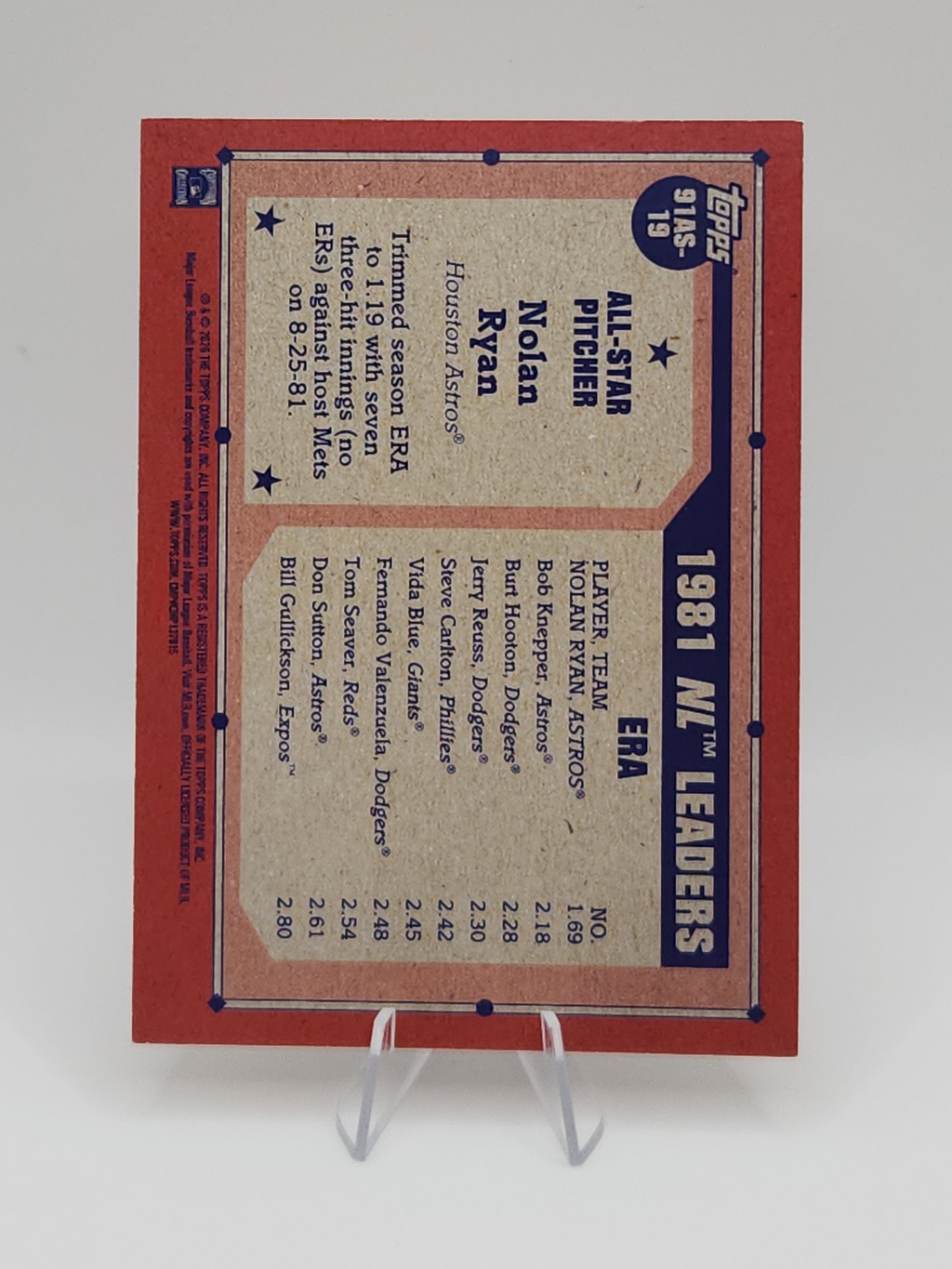 Nolan Ryan Astros - 2026 Topps 75th Anniver. Baseball Orange AllStar 17 of 25 Card
