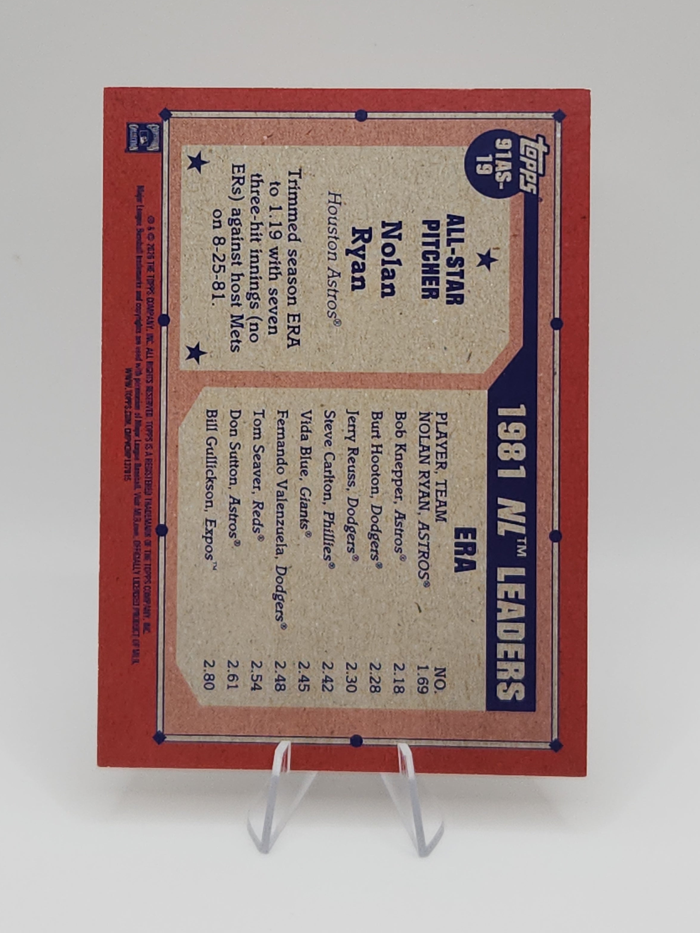 Nolan Ryan Astros - 2026 Topps 75th Anniver. Baseball Orange AllStar 17/25 Card