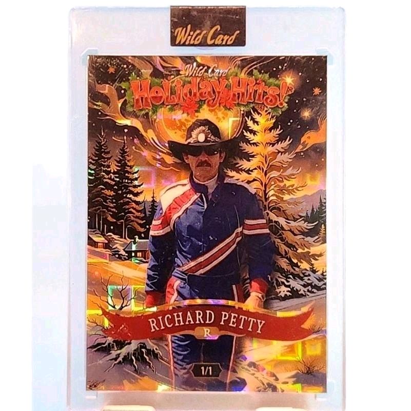 Richard Petty Rare 1 of 1 - 2025 Wild Cards "Holiday Hits" NASCAR Racing Legend Trading Card