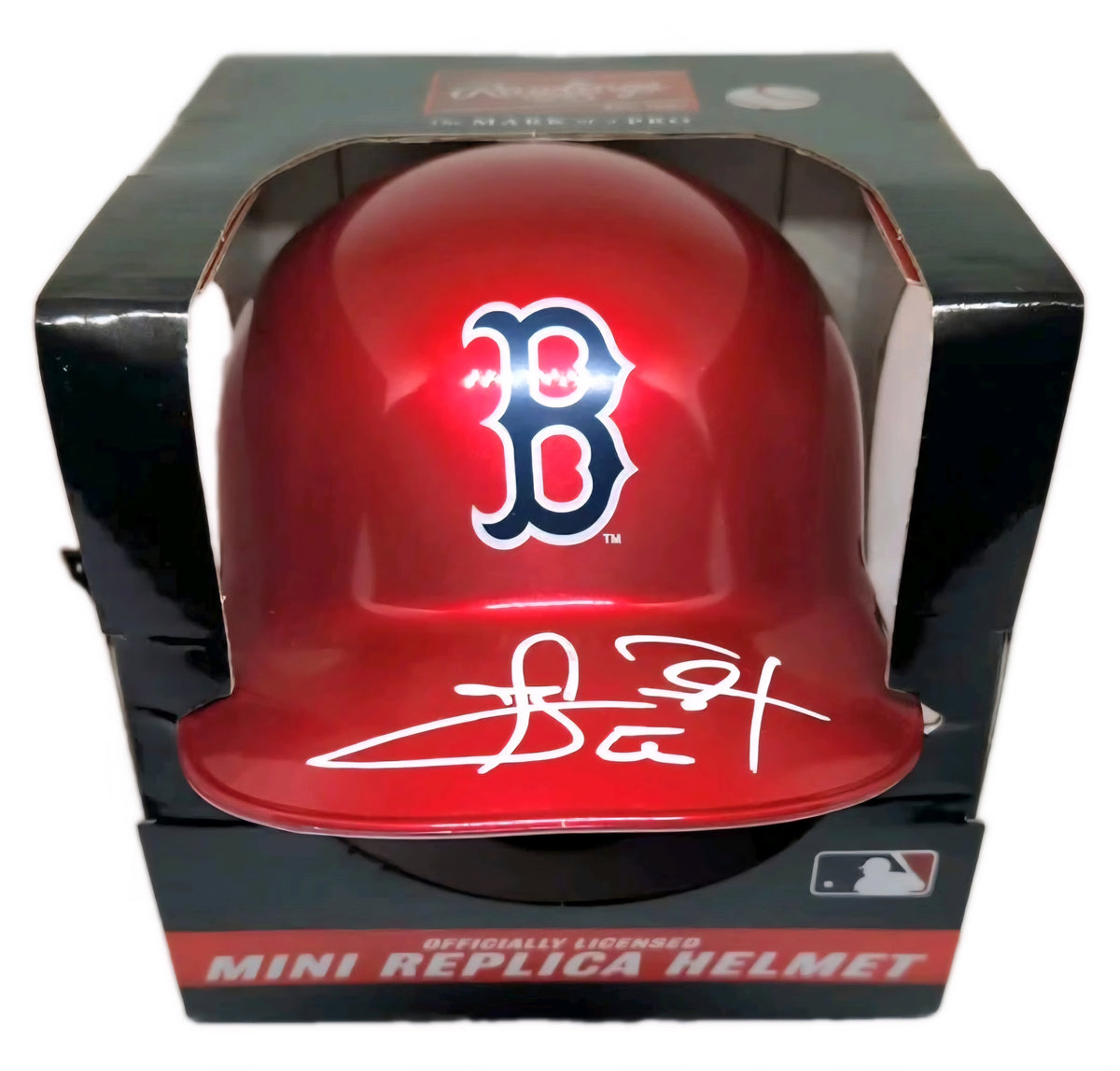 Carl Everett Boston Red Sox Autographed Mini Batting Rawlings Helmet (Leaf Authenticated)