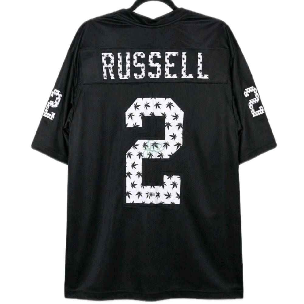 JaMarcus Russell (Rare) Green Ink Autographed / Signed Oakland Raiders Fully Stitched Custom "Weed" Black Jersey (Beckett)