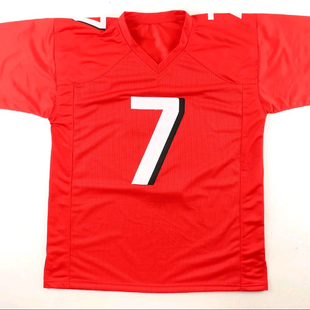 Bijan Robinson Atlanta Falcons Autographed Fully Embroided Custom Red Jersey Beckett Authenticated