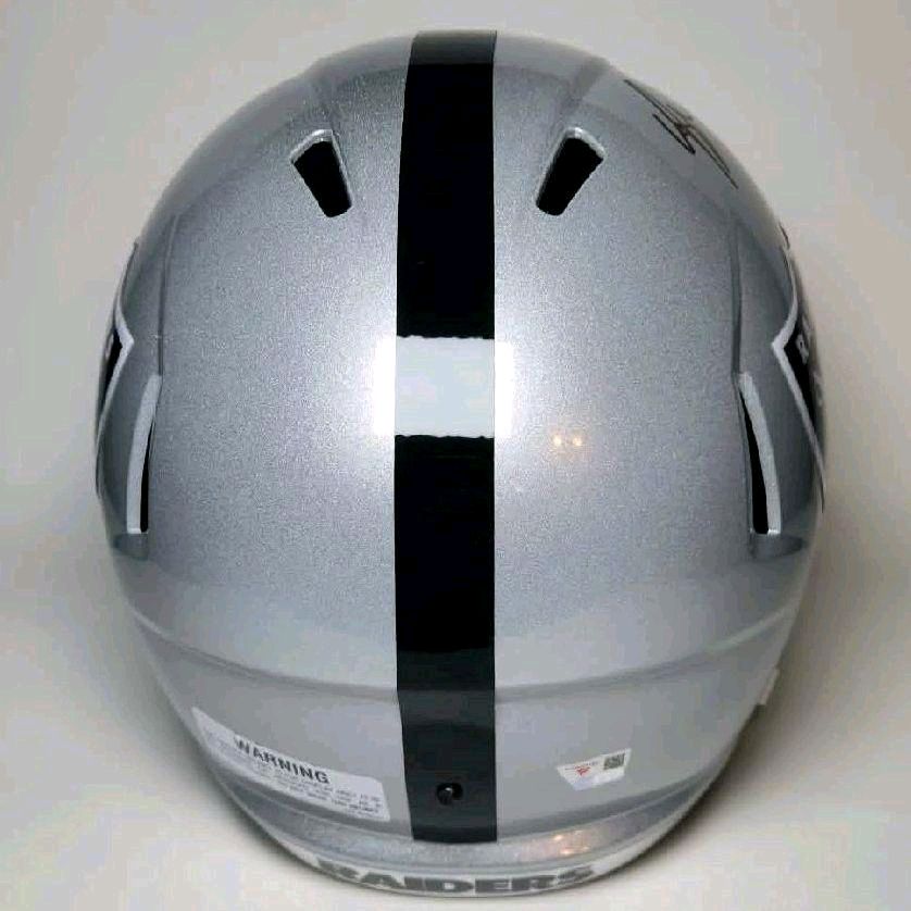 Geno Smith Autographed Las Vegas Raiders Full Size Riddell Speed Replica Helmet (Fanatics Certified)