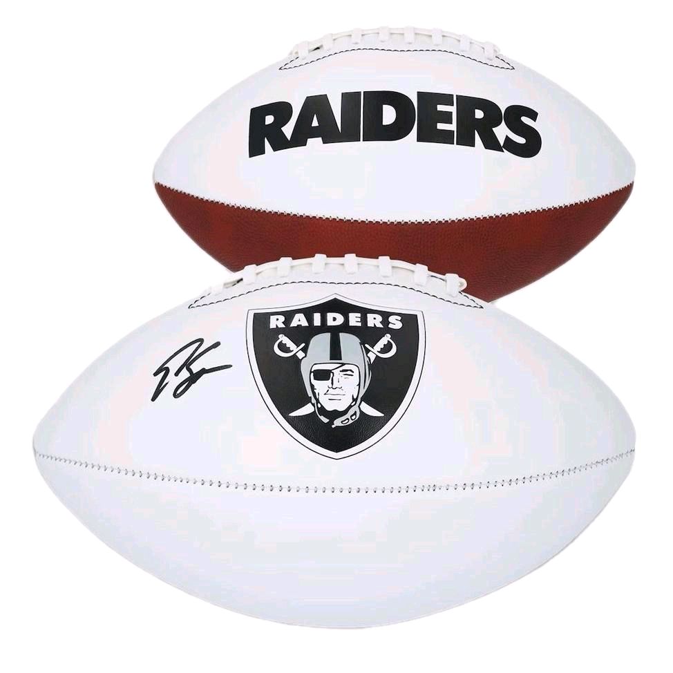 Geno Smith Las Vegas Raiders Fanatics Authentic Autographed Franklin White Panel Football