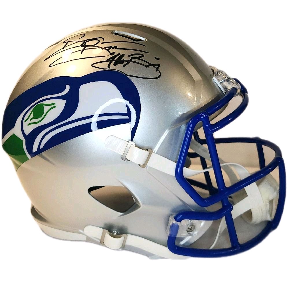 Brian Bosworth “The Boz” Autographed Rep Seattle Seahawks Football Helmet – Rare “The Boz” Inscription, Former NFL Player & Actor (Beckett Certified)