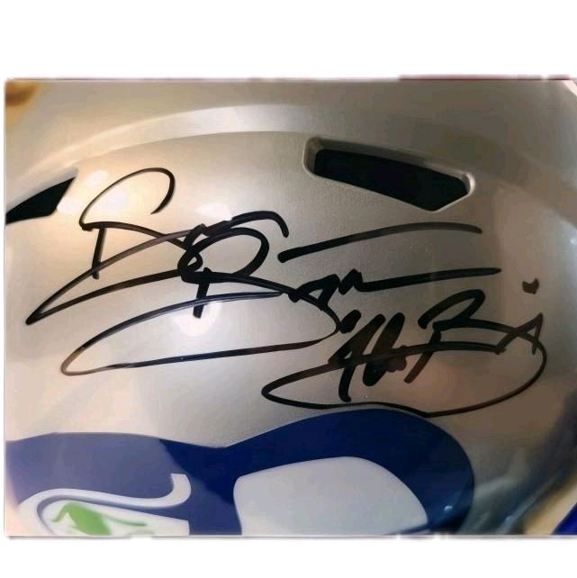 Brian Bosworth “The Boz” Autographed Rep Seattle Seahawks Football Helmet – Rare “The Boz” Inscription, Former NFL Player & Actor (Beckett Certified)
