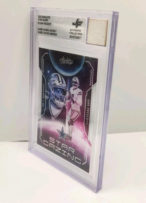 Dak Prescott - Cowboys 2023 Panini Absolute Star Gazing JF Game Worn Jersey Patch Card