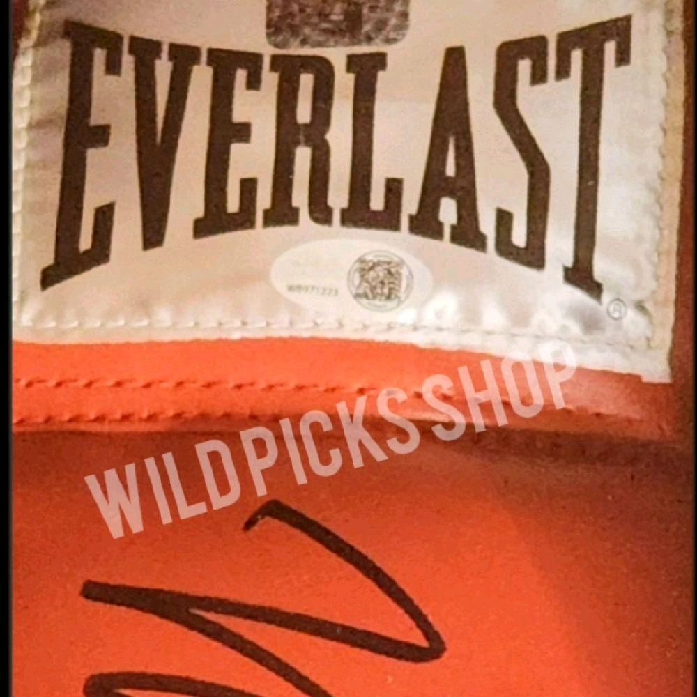 Mike Tyson (HOF) Custom Shadowbox Memorabilia Autographed Everlast Boxing Glove & Photo Commemorating The Infamous 1997 Tyson VS. Holyfield "Bite Fight" JSA & Tyson Hologram