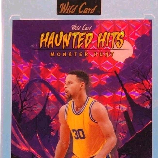 Stephen Curry GoldenState Warriors  - 2025 Wild Cards "Haunted Hits" SP Monster Hunt Pink Prizm Village 1 of 2 Card