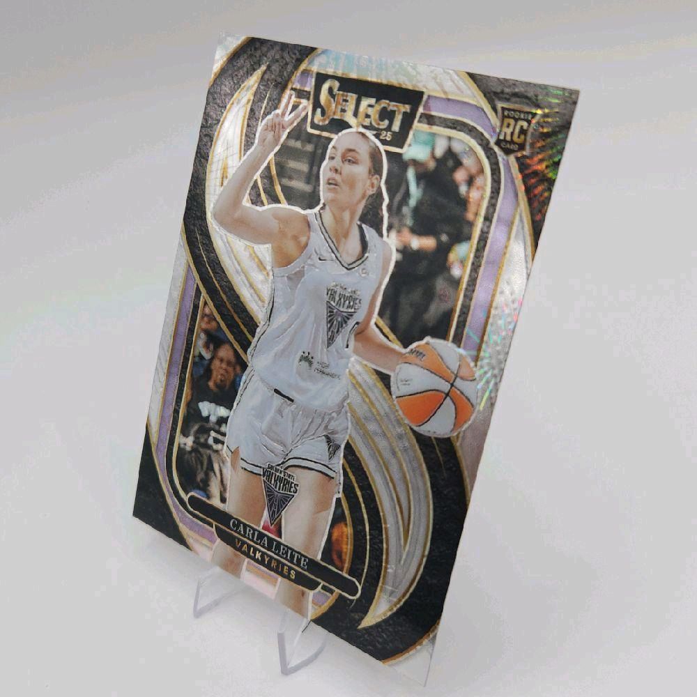 Carla Leite - Golden State Valkyries 2025 Select Premier Level "Silver Party Prizm" Parallel Super Short Print (SSP) Case Hit Rookie Card