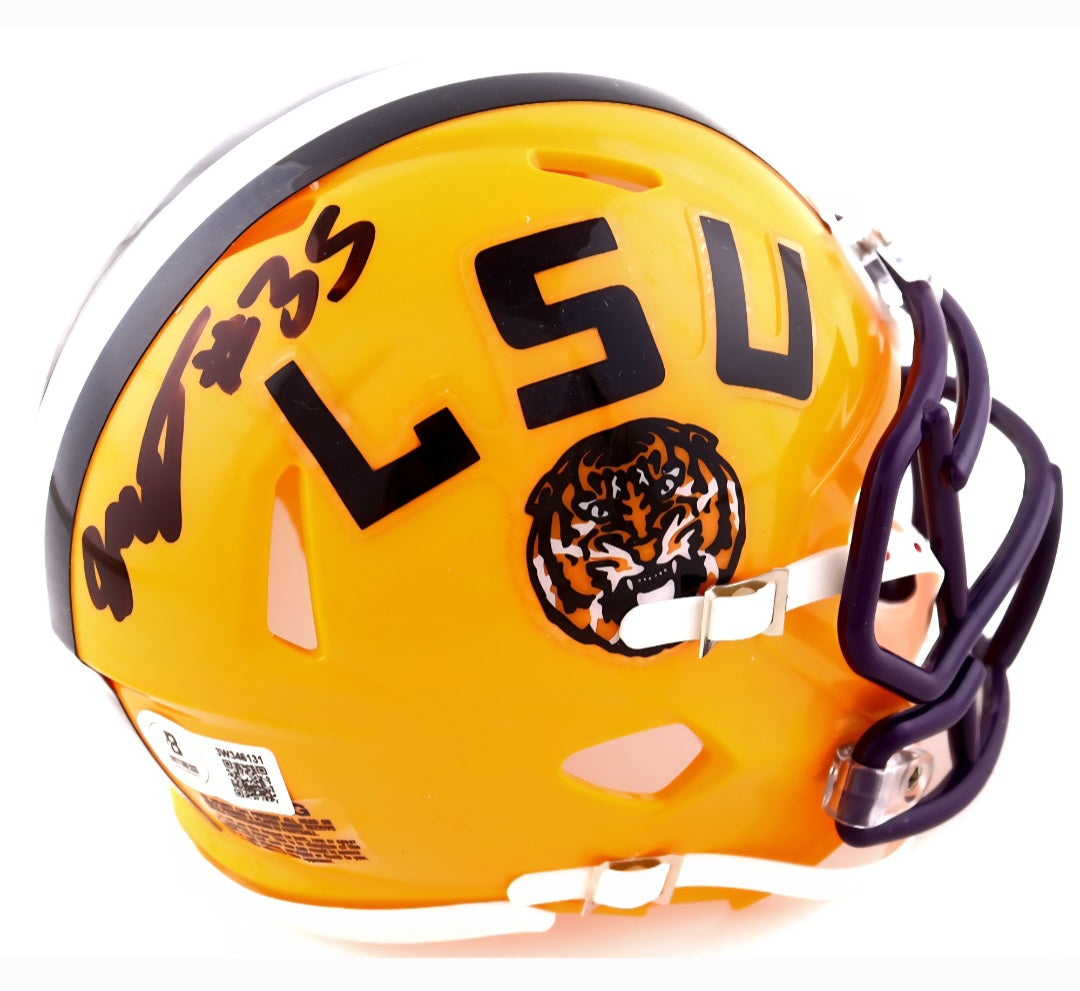 Sai'vion Jones LSU Tigers Autographed Riddell Speed Helmet -Beckett