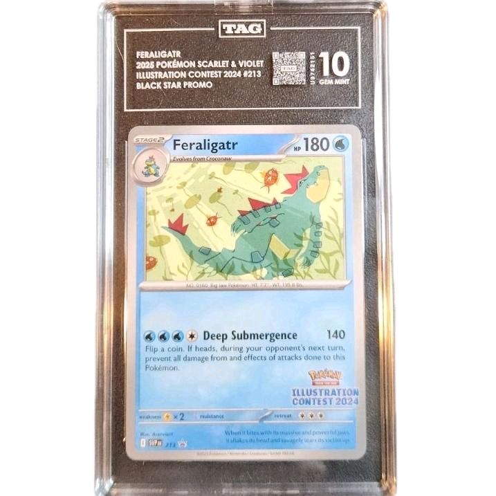 Feraligatr 2025 Pokémon Scarlet & Violet Illustration Contest 2024 #213 Black Star Promo Card