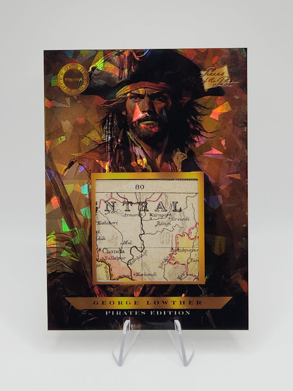 The 2025 Pieces of the Past Pirates Edition Cracked Ice George Lowther Authentic Map Relic card