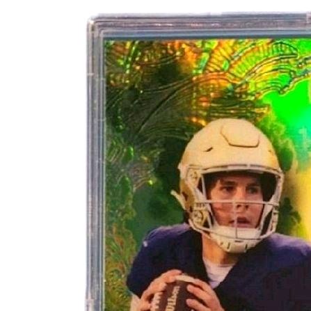 Riley Leonard Notre Dame - 2024 Wild Card "7 Card Studs Heart" 3 of 3 Green Prizm PRC Rookie Card