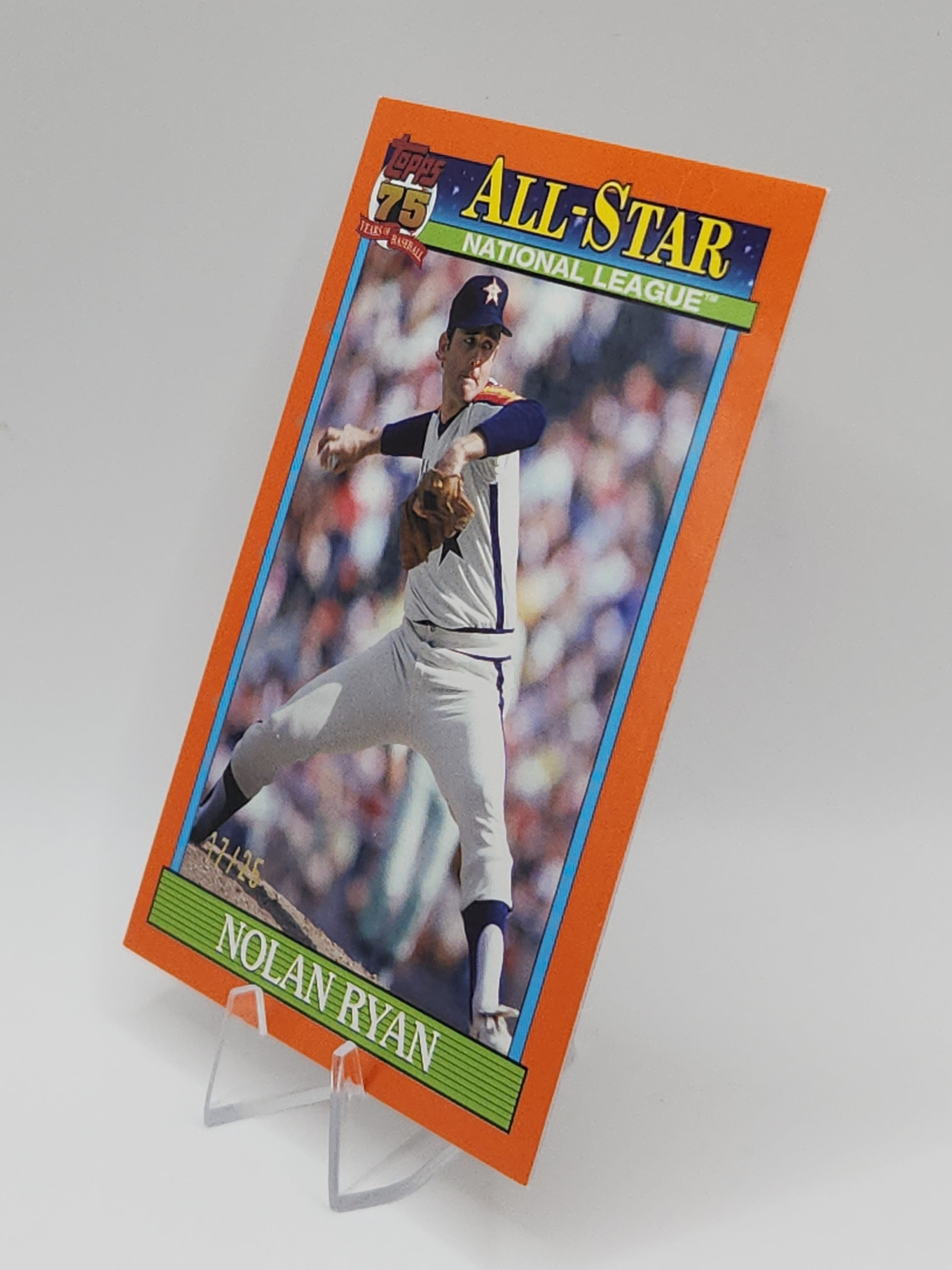 Nolan Ryan Astros - 2026 Topps 75th Anniver. Baseball Orange AllStar 17/25 Card