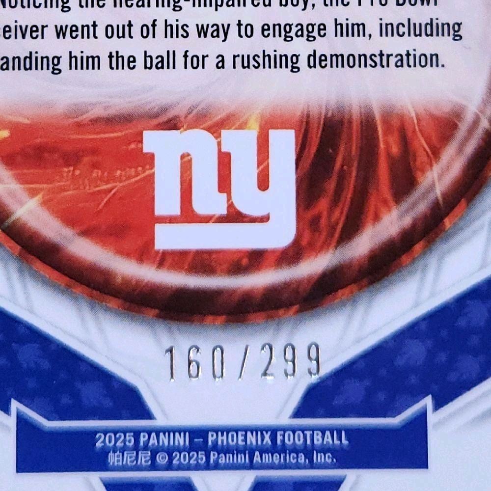 Malik Nabers New York Giants - 2025 Panini Phoenix Paragon Pyramid Card