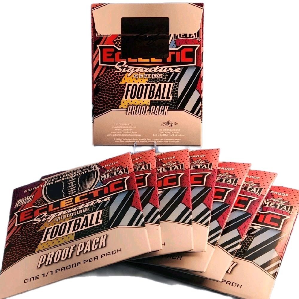 2025 Leaf Eclectic Signature Series Football Mythical 1 of 1 Proof Card Pack (1 Card per sealed pack)