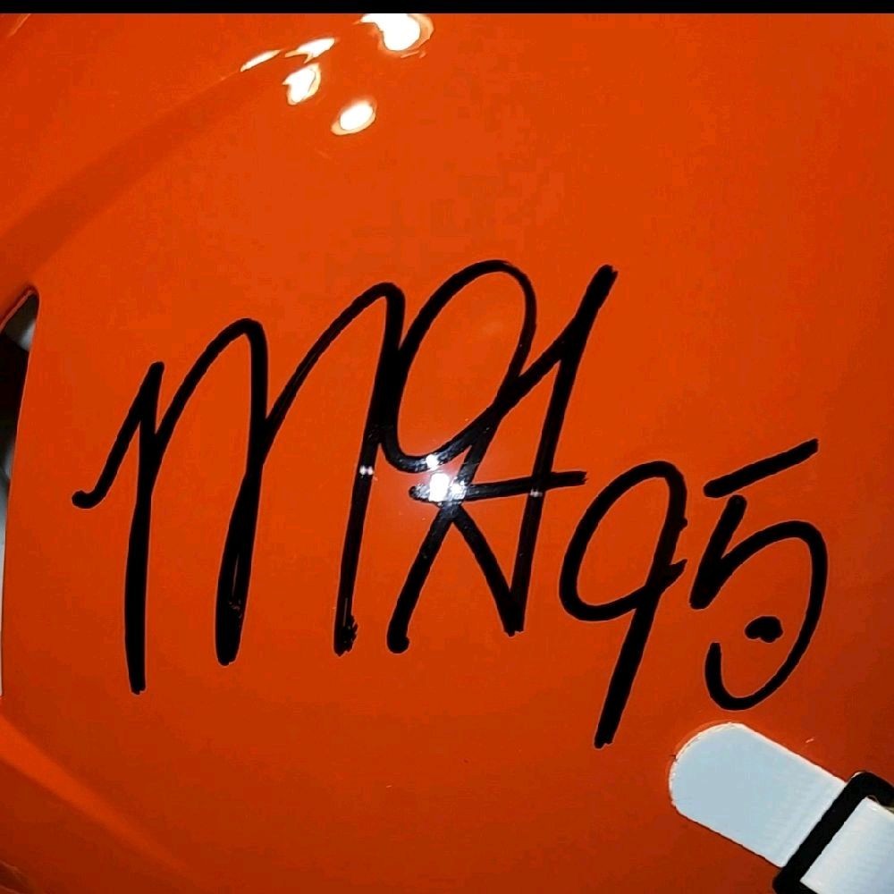 Myles Garrett All-Pro Defensive End Cleveland Browns Autographed Full-Size Authentic Riddell On-Field Speed Helmet (Fanatics Authenticated) - Not a low quality knockout Helmet!