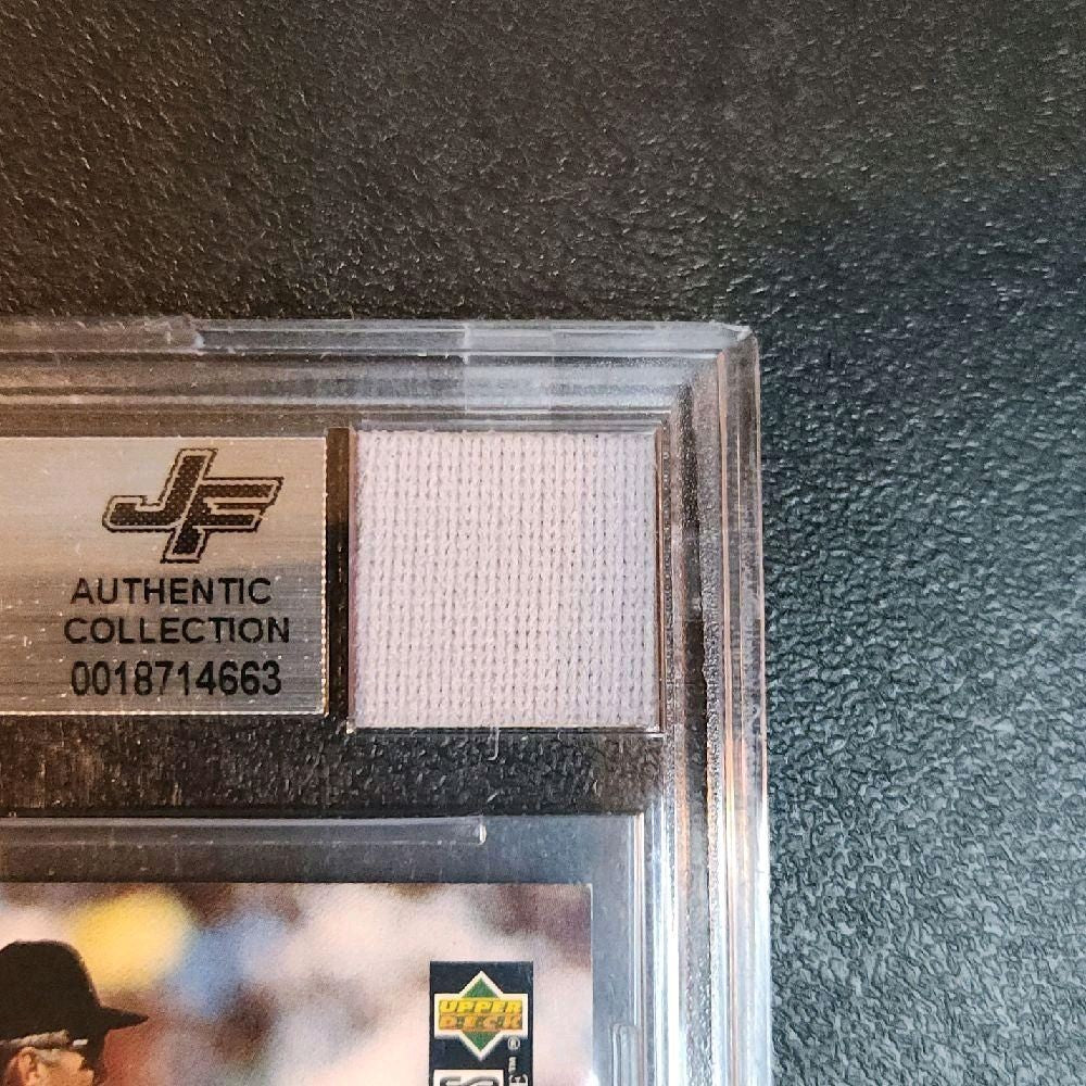 Cal Ripken Jr Baltimore Orioles Game-Worn Swatch "dated 9/9/2001," Retirement Season - 1996 Upper Deck Collector's Choice "Ripken Collection" #10 Mint Card, By Jersey Fusion