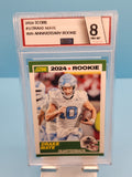 Drake Maye 2024 Panini Score Football Rookie Card #3 Mint 8 Slab