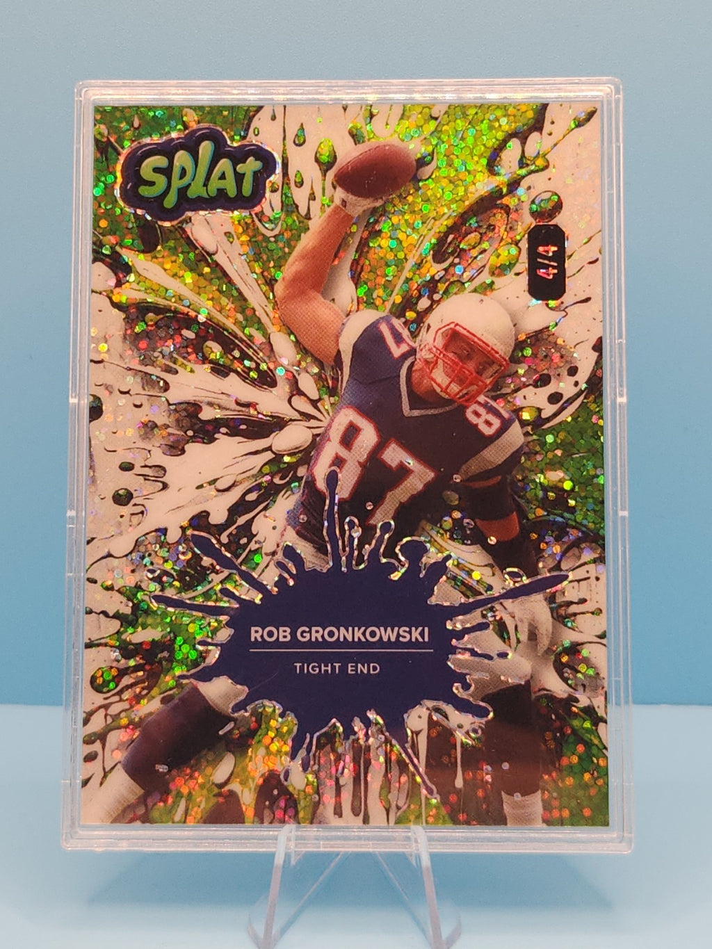 Rob Gronkowski 2025 WC "Splat" Green Glitter Splash Card Limited to 4/4 Made