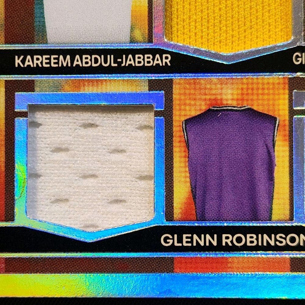 Giannis / Abdul-Jabbar / Robinson / Allen 2025 Leaf Glory Of The Game "The Franchise 4" 12/35 Quad Game-Worn Jersey Card