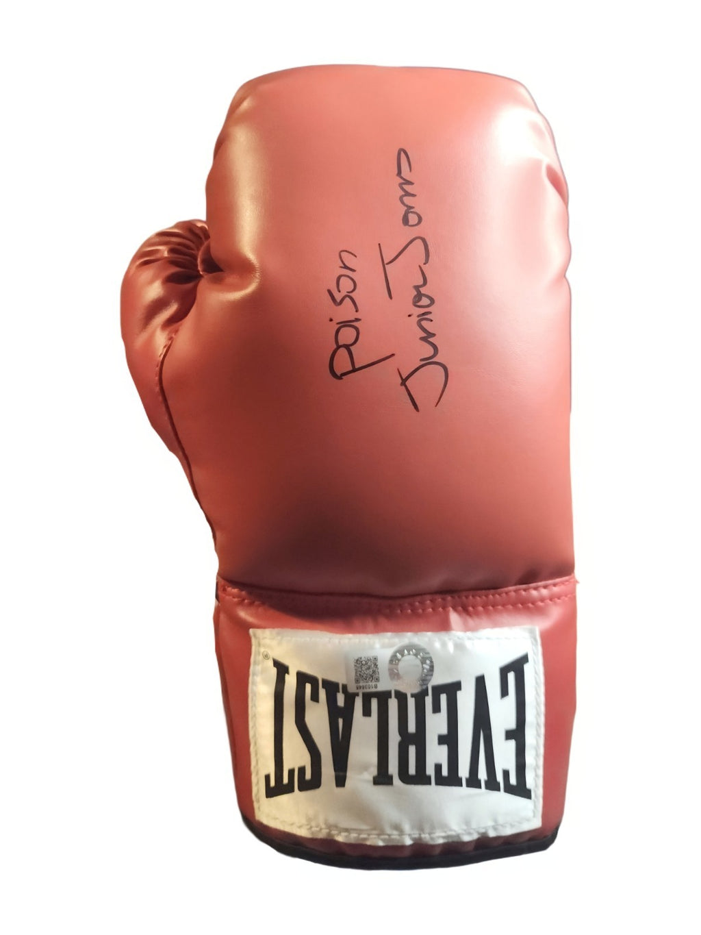 Junior Jones The "Poison" Autographed / Signed Red Everlast Boxing Glove (Schwartz Certificatified)