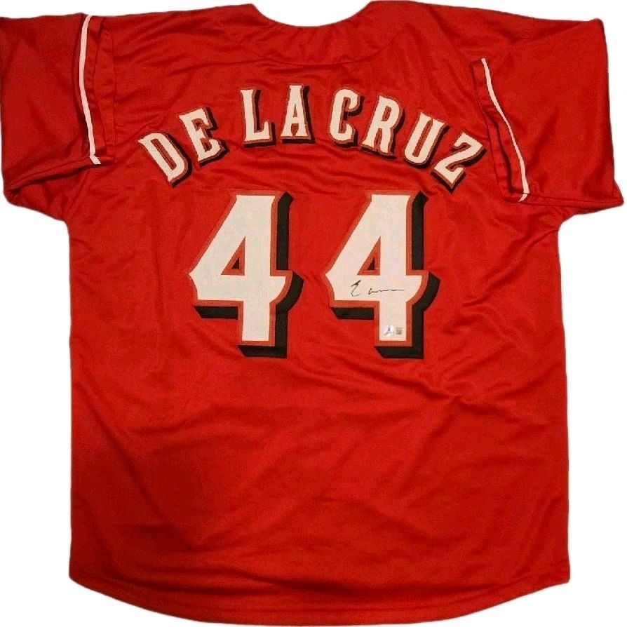 Elly De La Cruz Cincinnati Reds Autographed / Signed Fully Stitched Custom Jersey (Beckett)