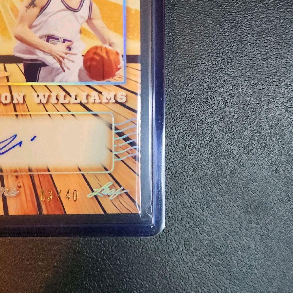 Jason Williams Autographed 2025 Leaf Glory Of The Game "Glory Days" 03/40 Trading Card