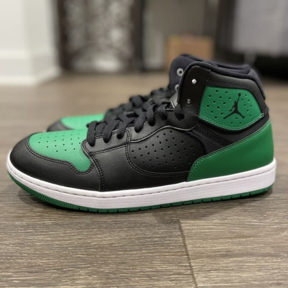 Men's Nike Jordan Access  Black/Aloe Verde-White