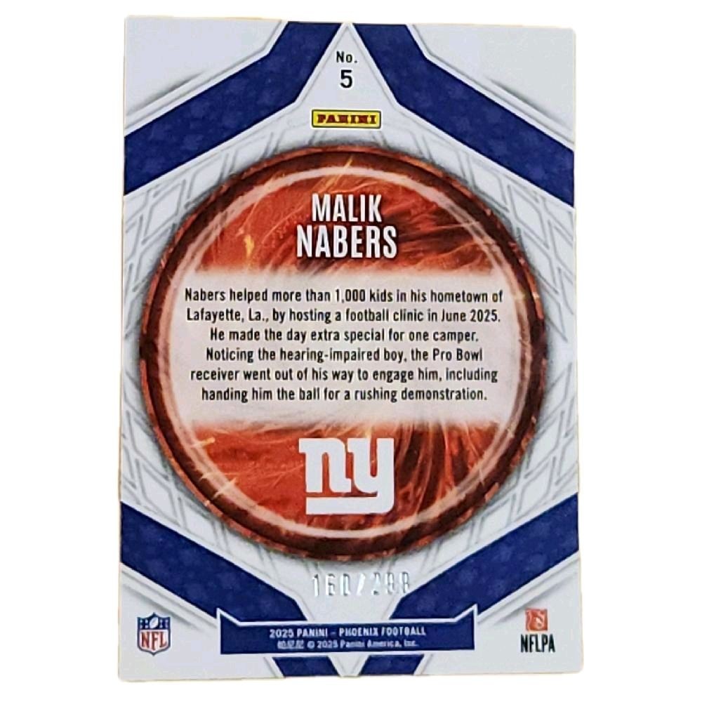 Malik Nabers New York Giants - 2025 Panini Phoenix Paragon Pyramid Card