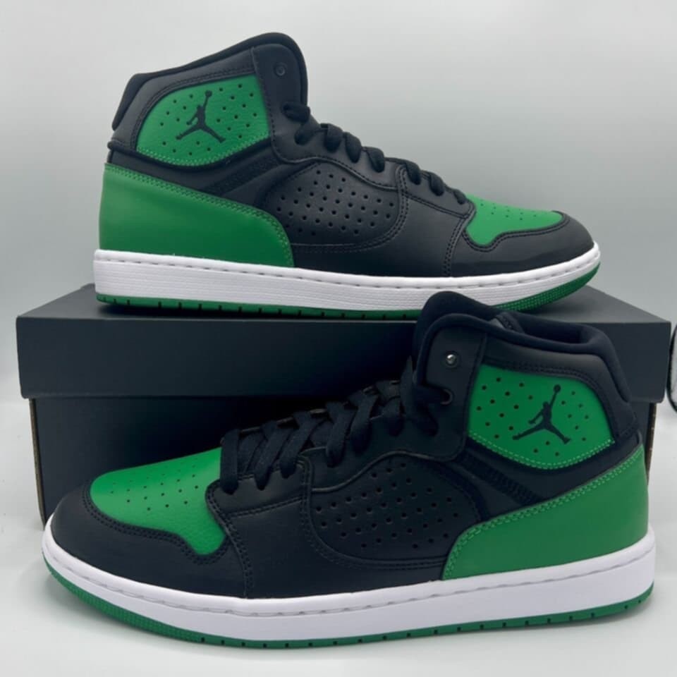 Men's Nike Jordan Access  Black/Aloe Verde-White