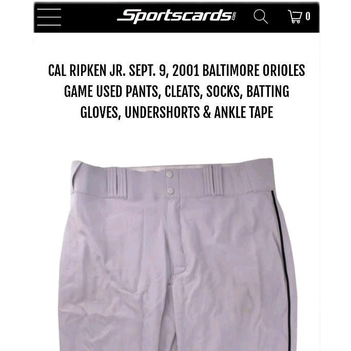 Cal Ripken Jr Baltimore Orioles Game-Worn Swatch "dated 9/9/2001," Retirement Season - 1996 Upper Deck Collector's Choice "Ripken Collection" #10 Mint Card, By Jersey Fusion