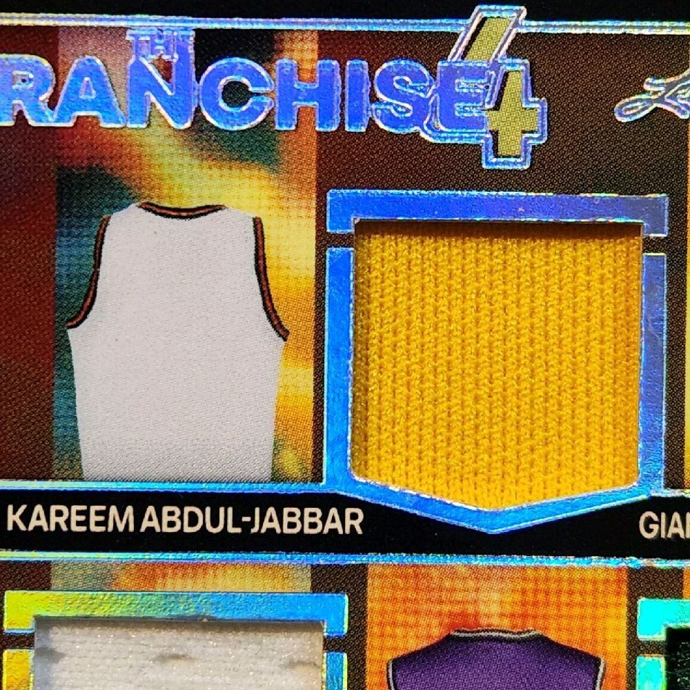 Giannis / Abdul-Jabbar / Robinson / Allen 2025 Leaf Glory Of The Game "The Franchise 4" 12/35 Quad Game-Worn Jersey Card