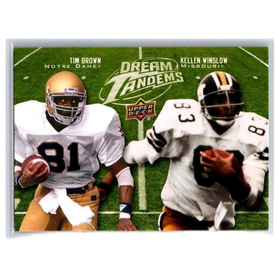Tim Brown (Notre Dame) / Kellen Winslow (Missouri) - 2011 Upper Deck "Dream Tandems" Insert Football Card
