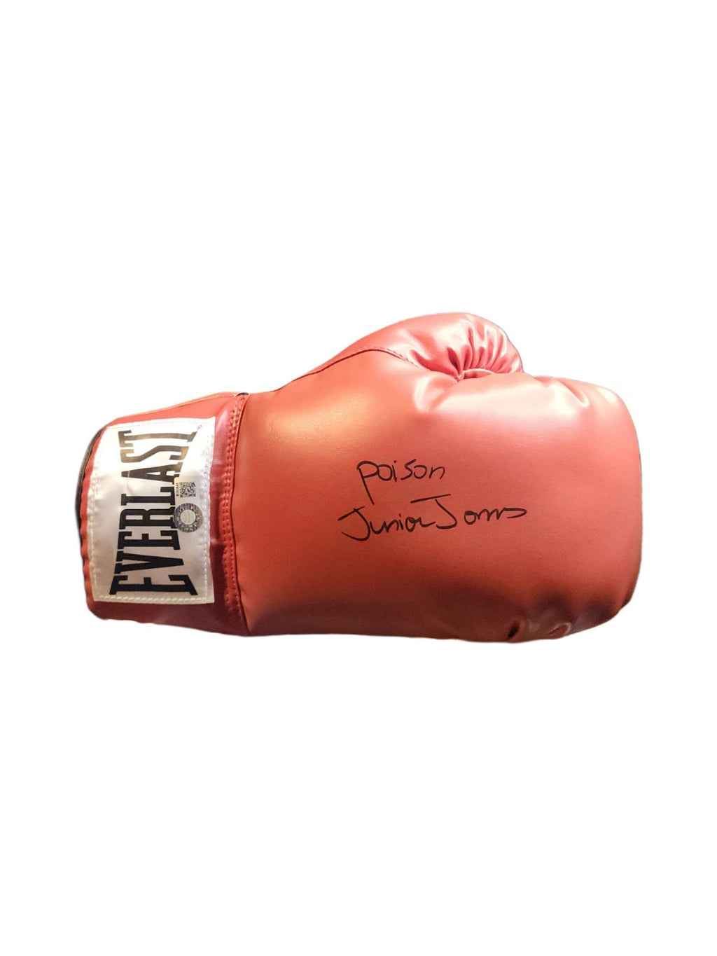 Junior Jones The "Poison" Autographed / Signed Red Everlast Boxing Glove (Schwartz Certificatified)