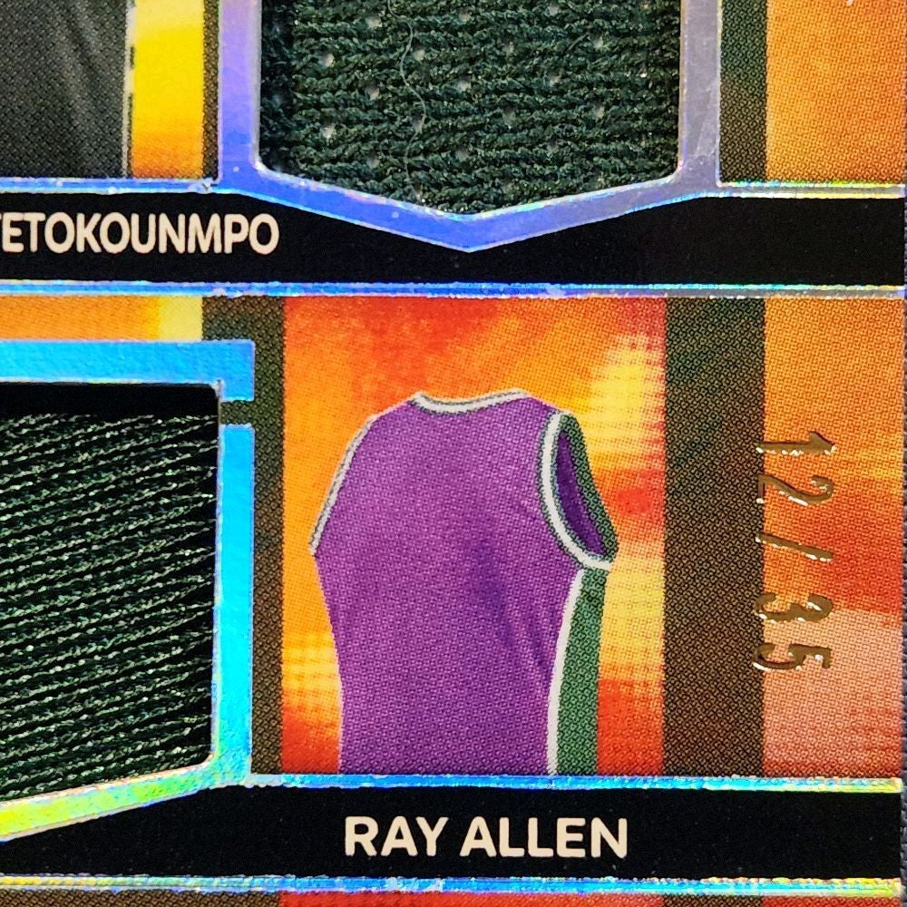 Giannis / Abdul-Jabbar / Robinson / Allen 2025 Leaf Glory Of The Game "The Franchise 4" 12/35 Quad Game-Worn Jersey Card