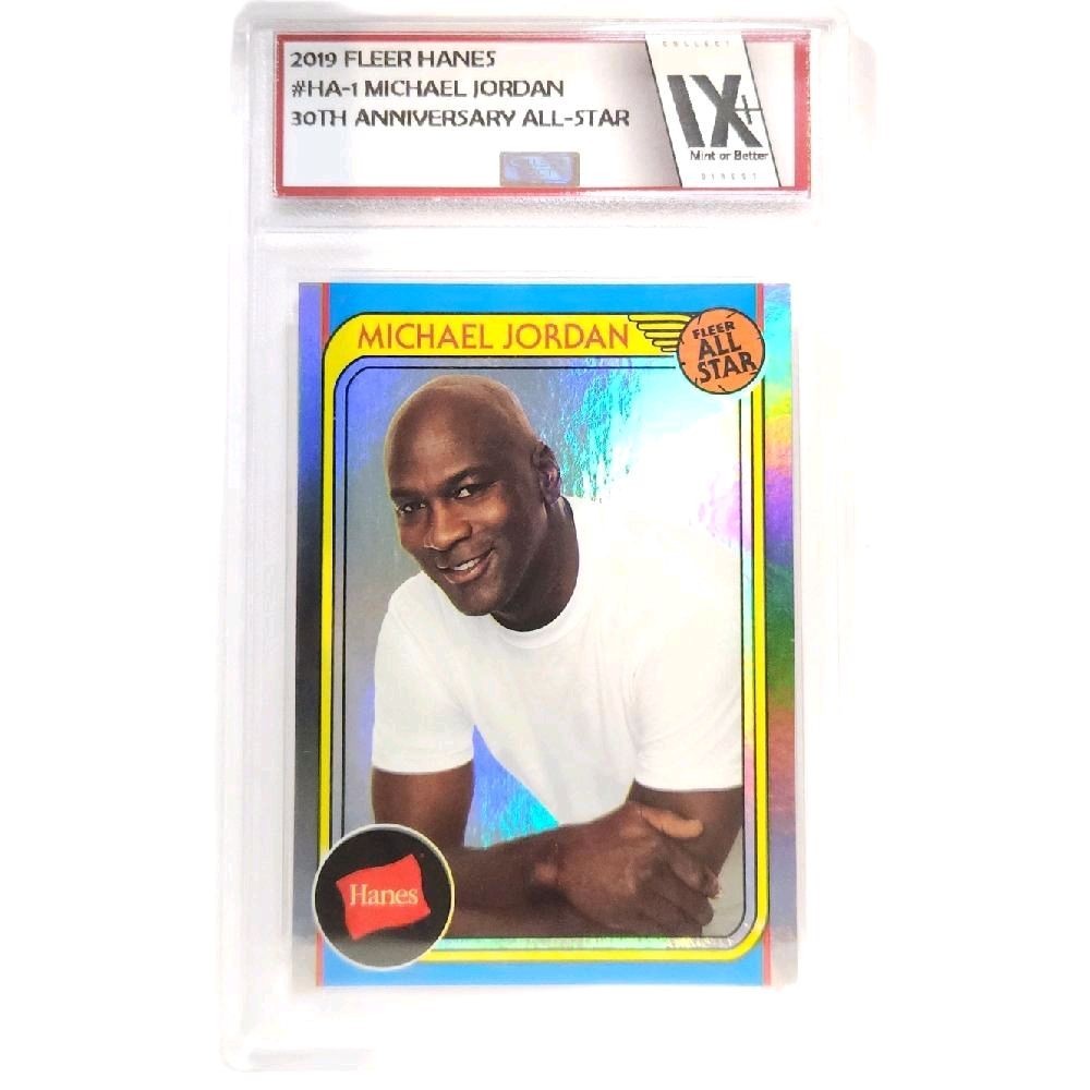Michael Jordan (Rare Find!)- 2018-19 Fleer Hanes Michael Jordan 30th Anniversary #HA-1 All-Star Foil E1 Card
