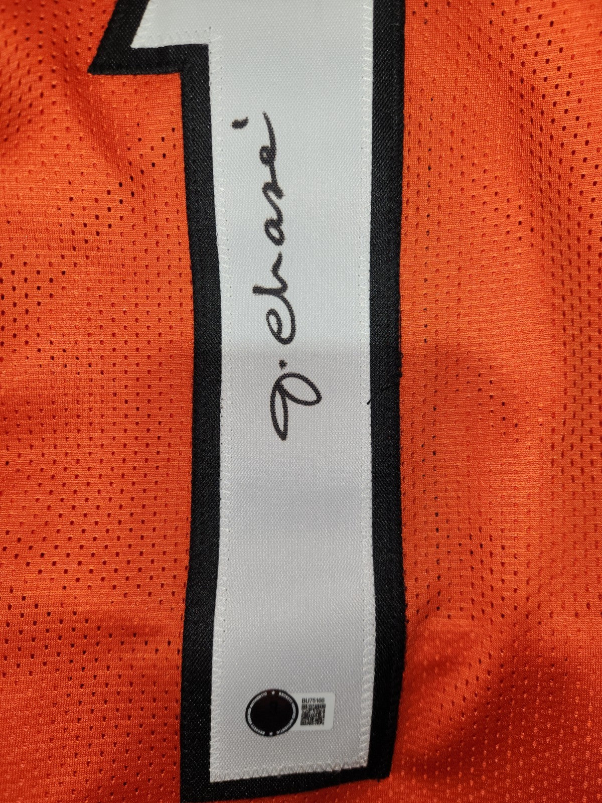 Ja'Marr Chase Bengals Signed Orange Pro-Cut Football Jersey (BAS) Hologram Sz XL