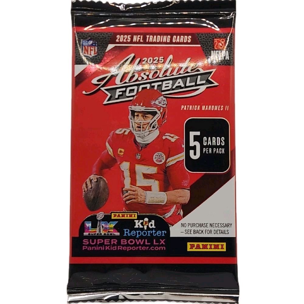 2025 Panini Absolute NFL Football Gravity Feed Pack - (5 Trading Cards Per Pack,