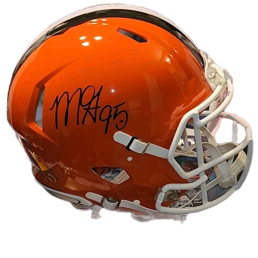 Myles Garrett All-Pro Defensive End Cleveland Browns Autographed Full-Size Authentic Riddell On-Field Speed Helmet (Fanatics Authenticated) - Not a low quality knockout Helmet!